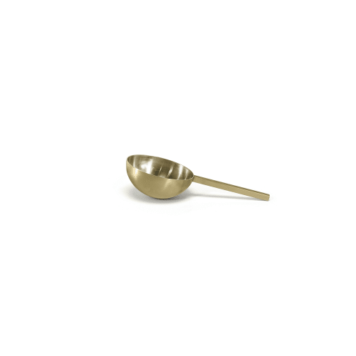 Tokyo Brushed Stainless Scoop, Matte Brass